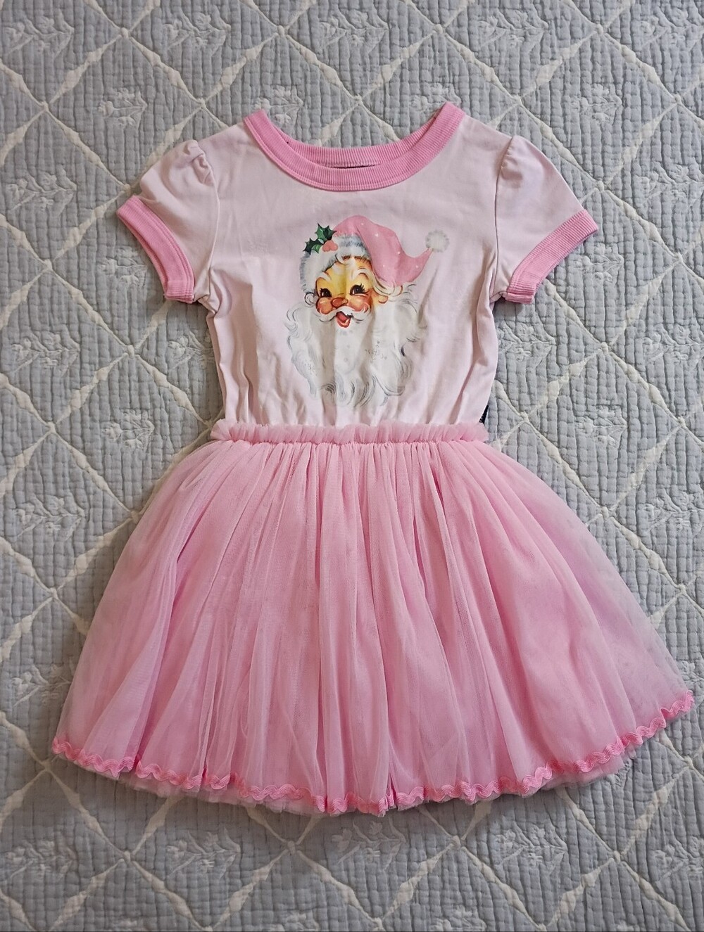Rock Your Kid Pink Tulle Santa Dress 5Y NWOT